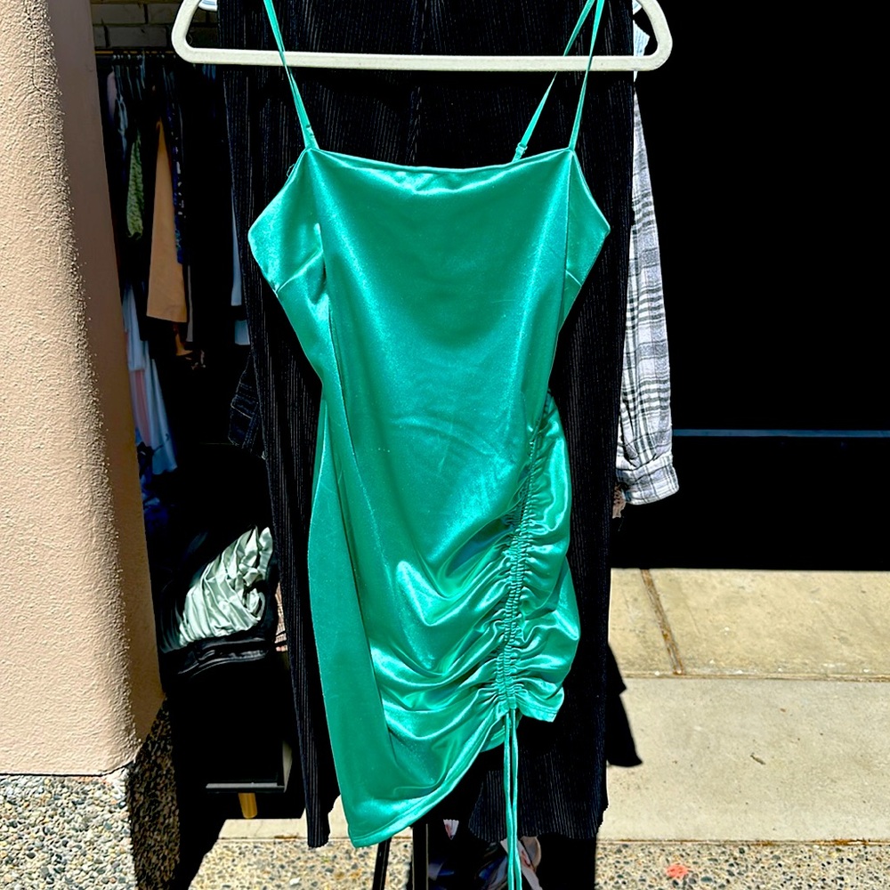 Silky, short and sexy vibrant dress